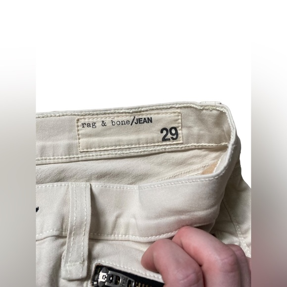 rag & bone | Size 29 Ridley Moto Jean in Winter White - Picture 5 of 9